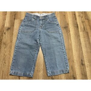 Lee Jeans, Women's Size 4P, Blue, Denim, Capris Comfort Waistband